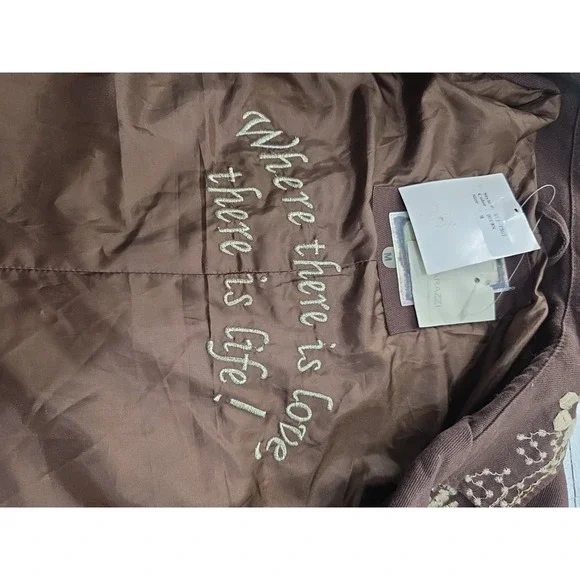 Paparazzi By Biz Embroidered Floral Jacket Size Medium - Picture 10 of 11